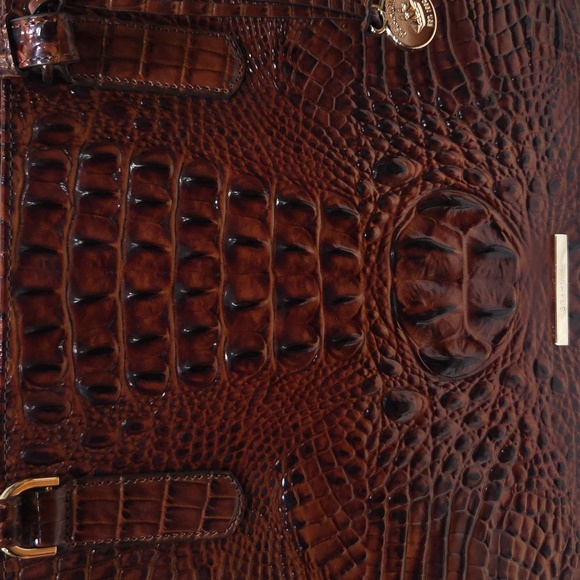 🤎🔹️Brahmin 🔹️Ashlee  Pecan Melbourne Genuine Leather Tote - Picture 10 of 11